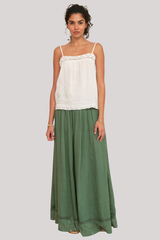 M.A.B.E - Seri Emb Maxi Skirt - GREEN