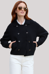 Margaret O'Leary - Dylan Double Knit Jacket - BLACK