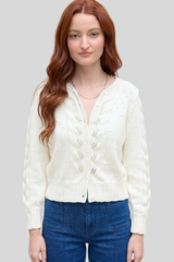 Margaret O'Leary - Martina Cardigan - IVORY