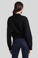 Minnierose - Cashmere Cropped Bomber - BLACK