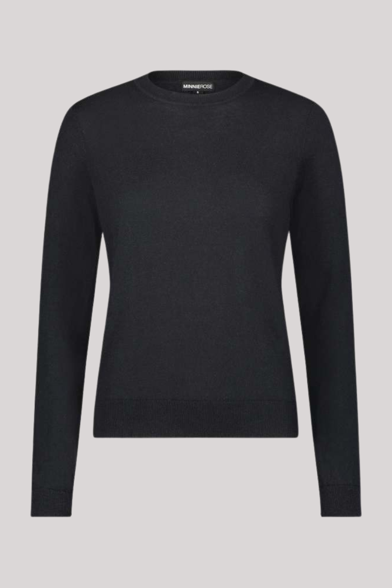 Minnierose - Supima Cotton Cashmere Long Sleeve Crew