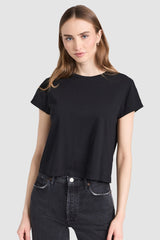 Agolde - Adine Shrunken Tee - BLACK