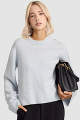 Naadam - Luxe Cashmere Utility Crew Neck Sweater - MIST