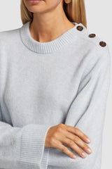 Naadam - Luxe Cashmere Utility Crew Neck Sweater - MIST
