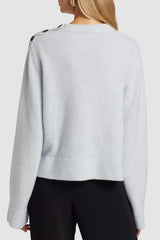 Naadam - Luxe Cashmere Utility Crew Neck Sweater - MIST