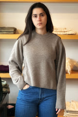 Naadam - Luxe Cashmere Utility Crew Neck Sweater - TIMBER