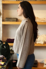 Naadam - Luxe Cashmere Utility Crew Neck Sweater - TIMBER