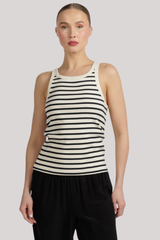 Nili Lotan - Jennifer Rib Tank - ECRUBLKS