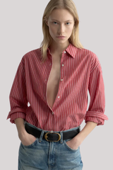 Nili Lotan - Yorke Shirt - REDWHTST