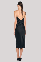 Norma Kamali - Bias Slip Dress - BLACK