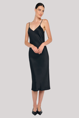 Norma Kamali - Bias Slip Dress - BLACK