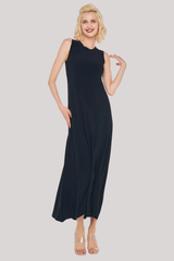 Norma Kamali - Sleeveless Long Swing Dress - BLACK