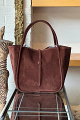 Oliveve - Ellis Leather Backed Suede Tote - ESPRESSO