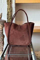 Oliveve - Ellis Leather Backed Suede Tote - ESPRESSO