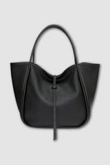 Oliveve - Ellis Leather Hobo Tote - BLACK