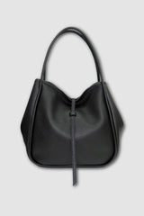 Oliveve - Ellis Leather Hobo Tote - BLACK