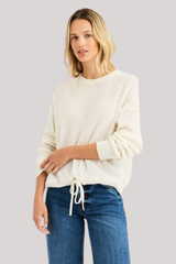 One Gray Day - Kitt Cashmere Pullover - ECRU