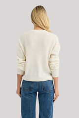 One Gray Day - Kitt Cashmere Pullover - ECRU