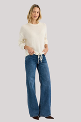 One Gray Day - Kitt Cashmere Pullover - ECRU
