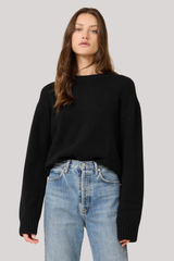 One Grey Day - Aster Cashmere Pullover - BLACK