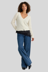 One Grey Day - Dottie Cardigan - IVORY