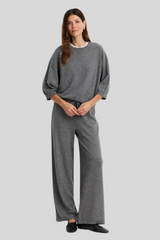 One Grey Day - Indira Cashmere Top - HEATHASH