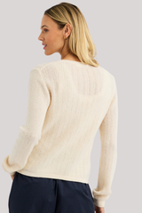 One Grey Day - Opal Cardigan - ECRU