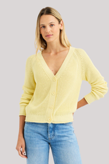 One Grey Day - Raleigh Cardigan - LEMON
