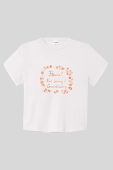 Re/Done - 1950s Boxy Tee Florals - VINTWHTE