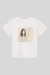 Re/Done - Classic Tee 5 O'clock - VINTWHTE
