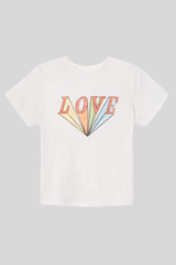 Re/Done - Classic Tee Love Rainbow - VINTWHTE