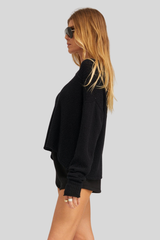 SPRWMN - Off Shoulder Sweater - BLACK