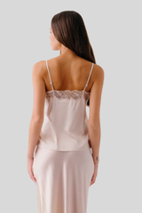 Sablyn - Bobbi Lace Trim Cami - LUNAR