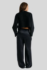 Sablyn - Floren Cropped Double Breasted Jacket - BLACK