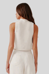 Sablyn - Giada Roll Neck Tank - GARDENIA