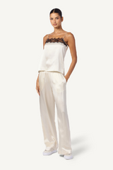 Sablyn - Haya Lace Trim Square Neck Cami - GARDENIA