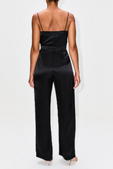 Sablyn - Haya Lace Trim Square Neck Cami - BLACK