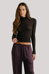 Sablyn - Marlo Lace-Like Fitted Mock Neck - OAKTREE