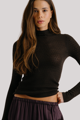 Sablyn - Marlo Lace-Like Fitted Mock Neck - OAKTREE