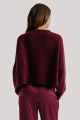 Sablyn - Riya Raglan Cashmere Crewneck - BORDEAUX