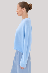 Sablyn - Riya Saddle Raglan Crew Neck Pullover - AZUREOUS