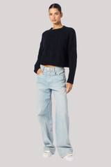 Sablyn - Tristan Cashmere Cable Knit Sweater Pullover - BLACK