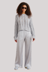 Sablyn - Tristan D Crewnek Cable Pullover - WHISPER
