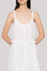 Sea Ny - Alberte Solid Tank Dress - WHITE