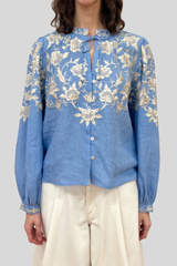 Sea Ny - Alina Lace Shirt - BLUE