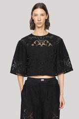 Sea Ny - Arianna Lace Top - BLACK