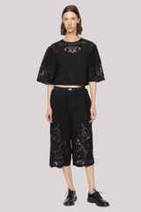 Sea Ny - Arianna Lace Top - BLACK