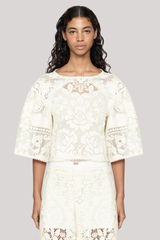Sea Ny - Arianna Lace Top - CREAM