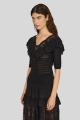 Sea Ny - Chandra Lace Sweater - BLACK