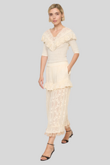 Sea Ny - Chandra Lace Sweater - CREAM